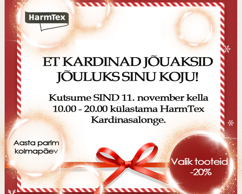 KARDINAD JÕULUKS SINU KOJU!